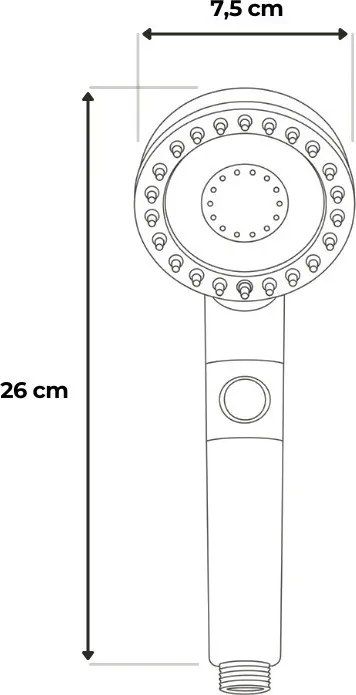 Kori 3 funkciós kézizuhany tömlővel tartóval szürke