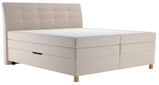Boxspring ágy BEA 160x200 cm bézs színű matraccal