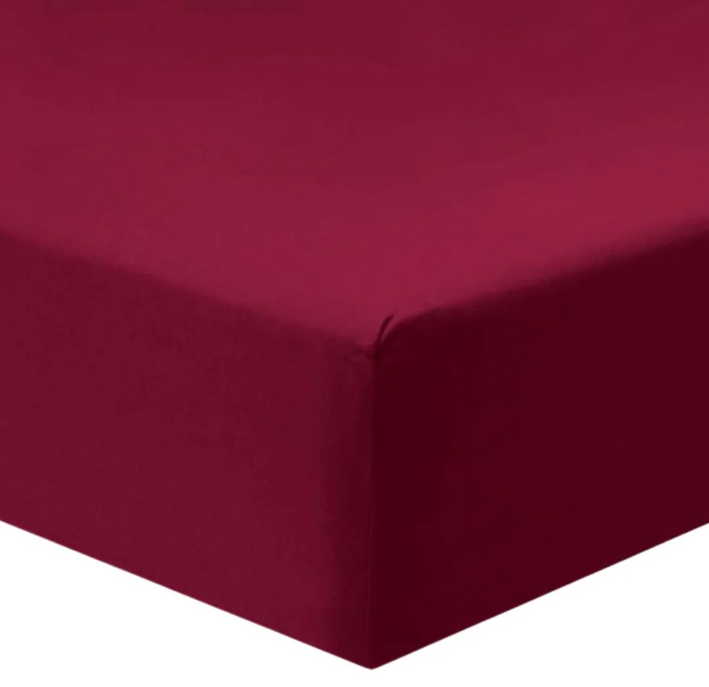 Jersey bordó lepedő TiaHome - 70x140cm