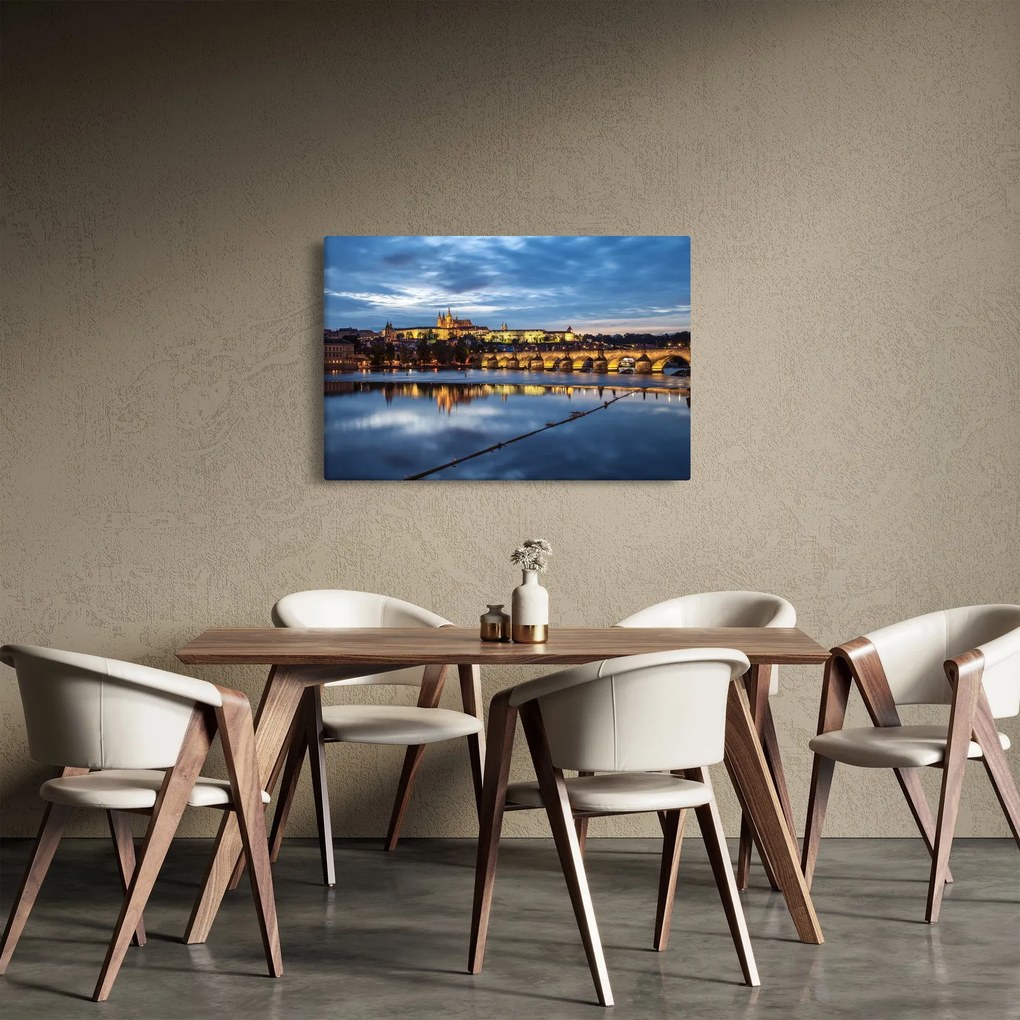 A prágai vár és a Károly-híd képe (90x60 cm)