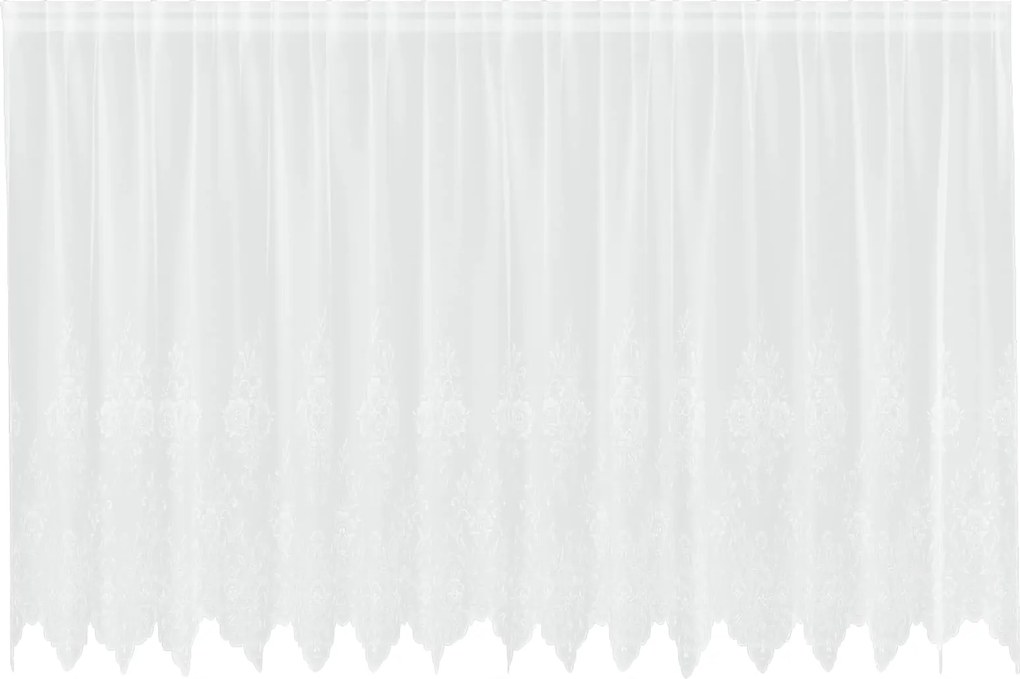vidaXL Csipkés Függöny függönyökkel Fehér 140 x 400 cm Poliészter