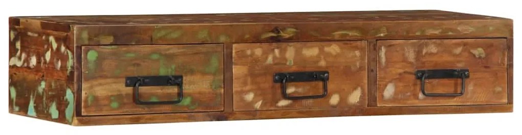 tömör újrahasznosított falra szerelhető TV-szekrény 100x30x19cm