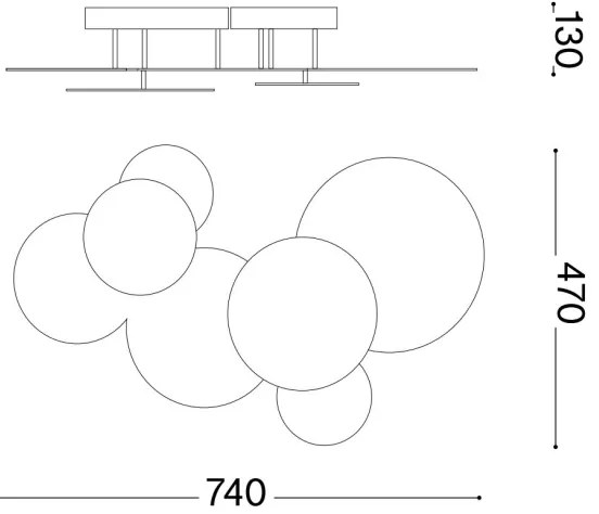Ideal Lux - LED Mennyezeti lámpa CLOUD LED/46W/230V CRI 90 fehér