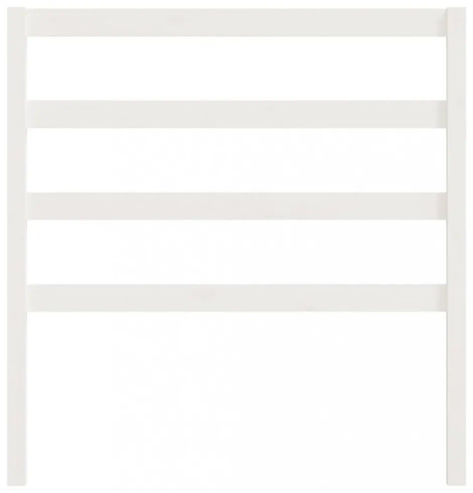 fehér tömör fenyőfa ágy fejtámla 95 x 4 x 100 cm