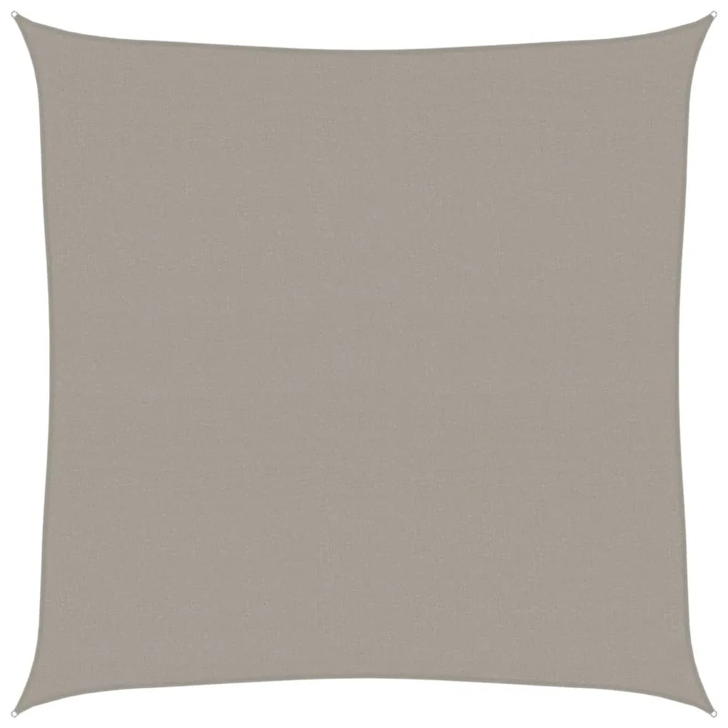 világosszürke HDPE négyszögű napvitorla 160 g/m² 7x7 m