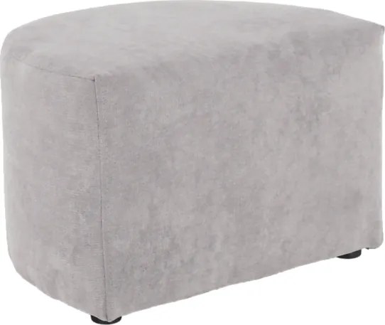 Klub fotel puffal, szürke, ROSE
