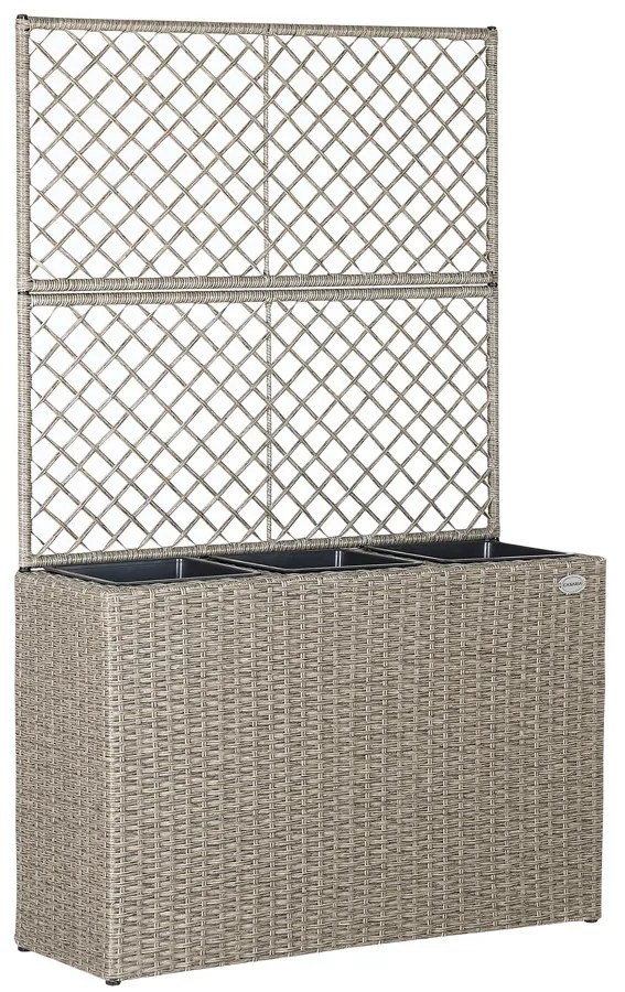 Casaria® Virág box fonott betéttel - krém