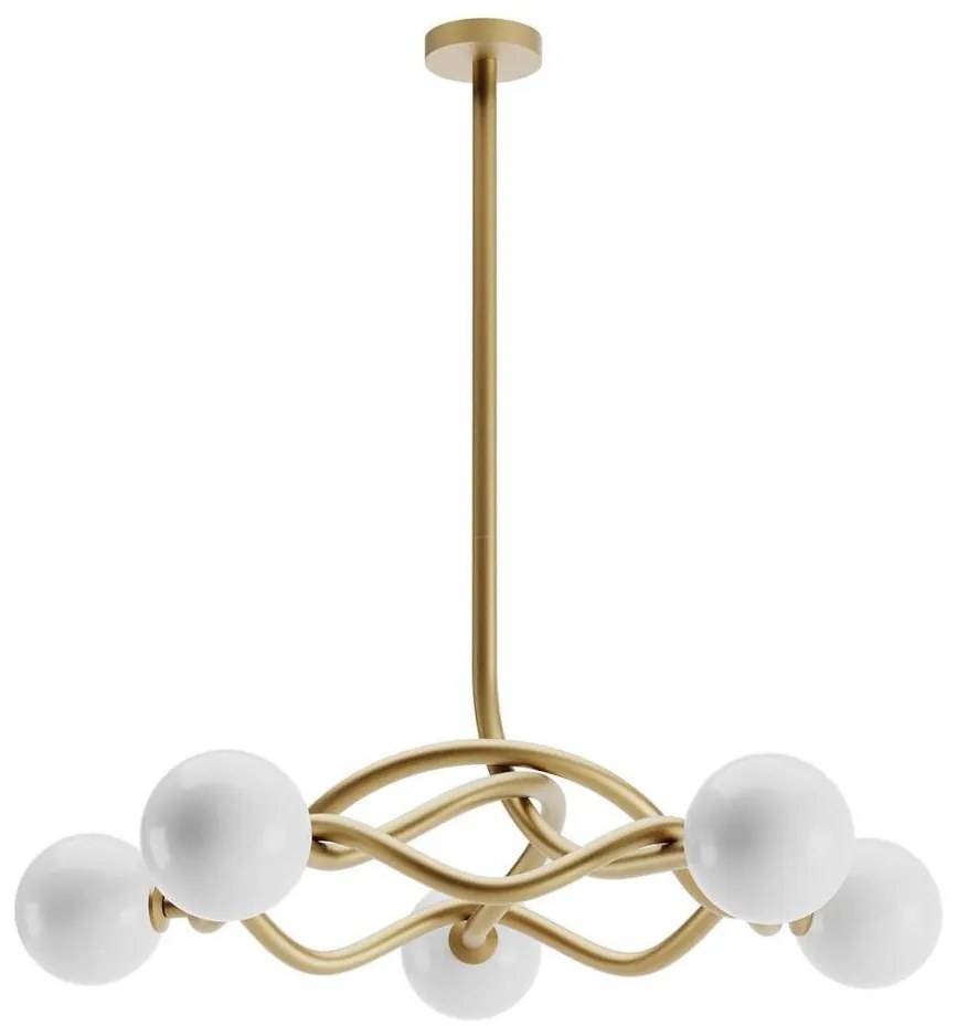 Redo 01-3258 - CONFUSIO rudas csillár 5xE14/28W/230V, átmérő 96 cm, arany