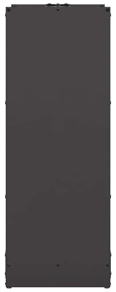 vidaXL fekete hidegen hengerelt acél tűzifatároló 40x30x80 cm