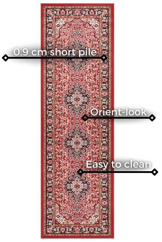 Skazar Isfahan piros futószőnyeg, 80 x 250 cm - Nouristan