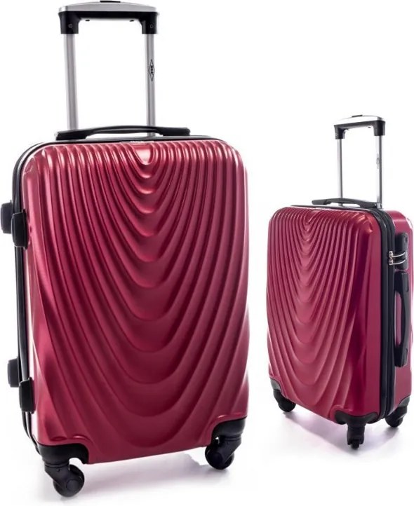 Piros 2 részes szett keményfedeles bőrönddel „Motion” – M, L + M, XL