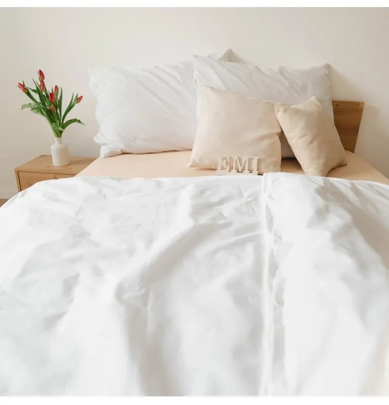EMI fehér deluxe pamut ágyneműhuzat, Párna 50x50