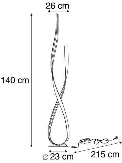 Paul Neuhaus 720-12 - LED Dimmelhető állólámpa LINDA LED/27W/230V arany