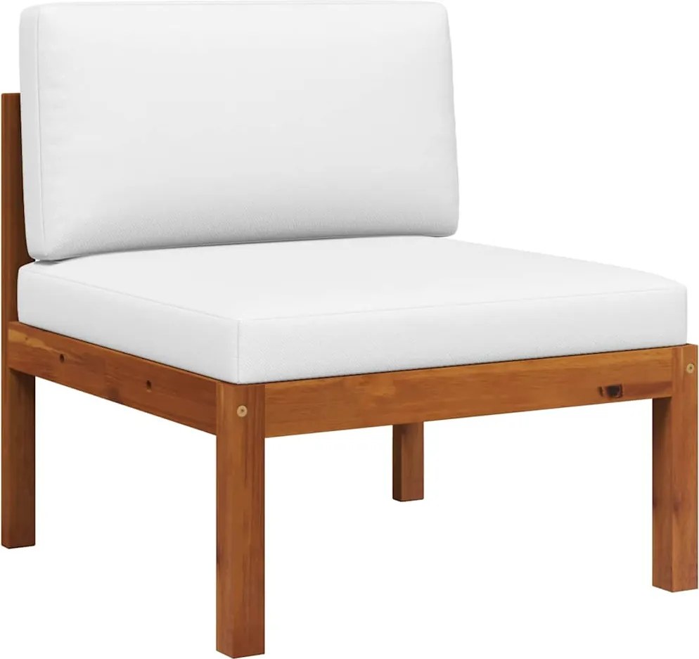 vidaXL kerti középső kanapé párnákkal akácfából és kötélből