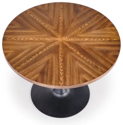 Étkezőasztal CARMELO 75 x 100 cm fekete/barna