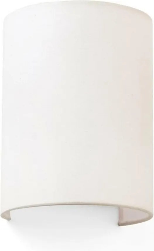 Faro Cotton R kerek fali lámpa, bézs, textil ernyő, E27