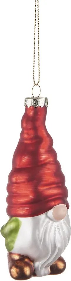 HANG ON üveg karácsonyfadísz, törpe 11cm