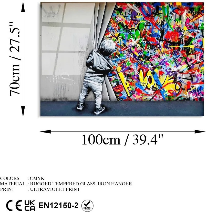 UV-782 edzett üvegkép, 70 x 100 cm