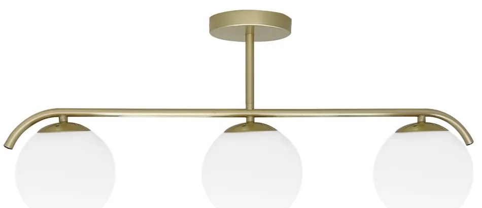 Fehér-aranyszínű mennyezeti lámpa üveg búrával 15x69 cm Amadeo – Candellux Lighting