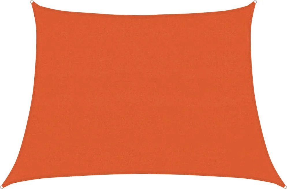 vidaXL narancssárga trapéz alakú HDPE napvitorla 160 g/m² 4/5x3 m