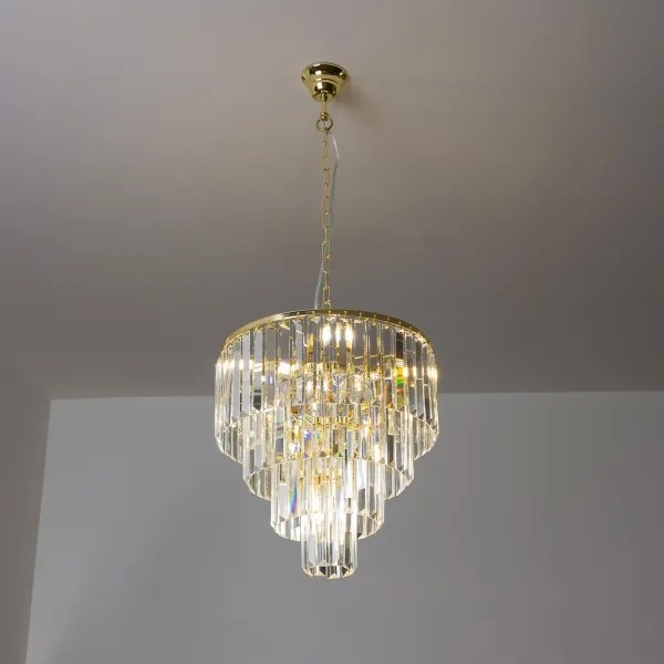 Brilagi - LED Kristály csillár láncon MOZART 5xE14/40W/230V arany