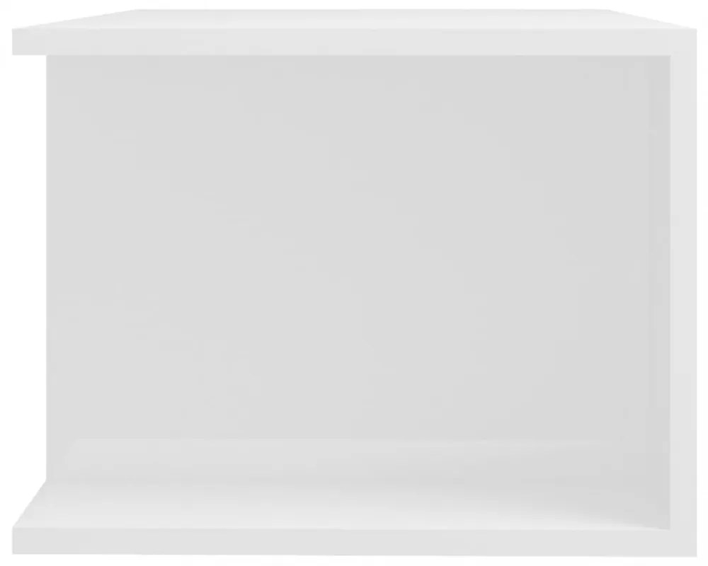 magasfényű fehér TV-szekrény LED lámpákkal 90 x 39 x 30 cm
