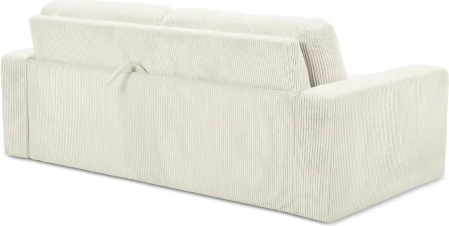 Bézs kordbársony kinyitható kanapé 195 cm Nona – Makamii