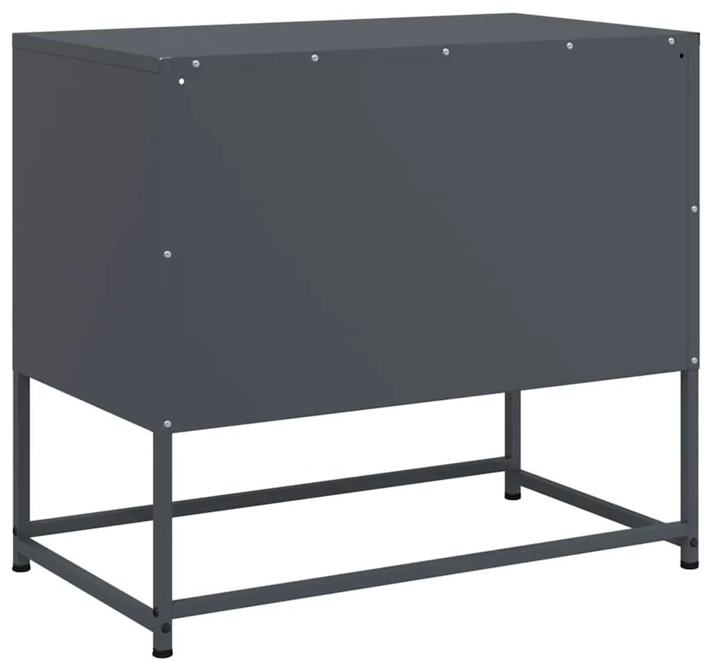 antracitszürke acél TV-szekrény 68 x 39 x 60,5 cm
