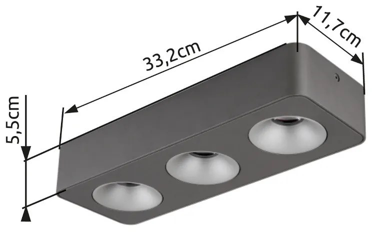 Globo HANGARAU 43100-3 LED spotlámpa, 14W LED, 3000K, 780 lm
