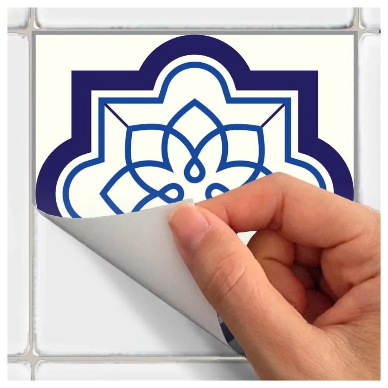 Decals Tiles Eusebio 24 db-os falmatrica szett, 10 x 10 cm - Ambiance