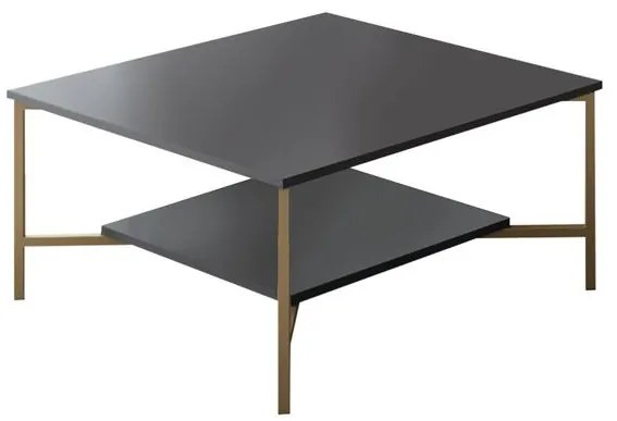 Dohányzóasztal Gold Line - Anthracite, Black