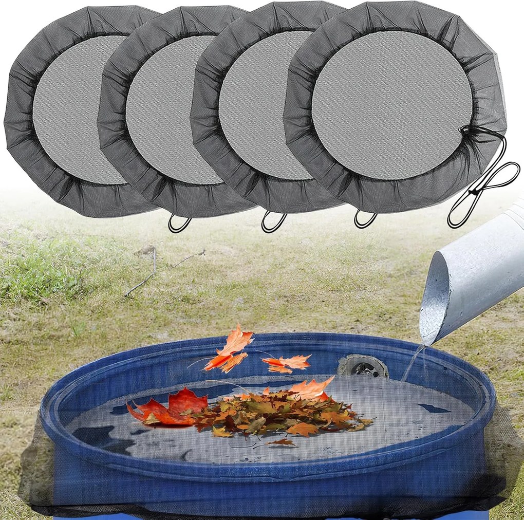 4x Védőháló esővízgyűjtő tartályhoz 80cm lehúzóval