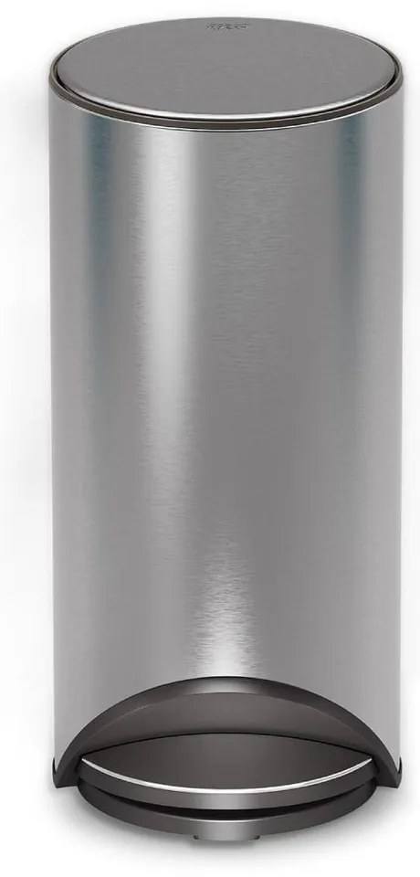 Fényes ezüstszínű rozsdamentes acél pedálos szemetes 30 l Arc – Joseph Joseph