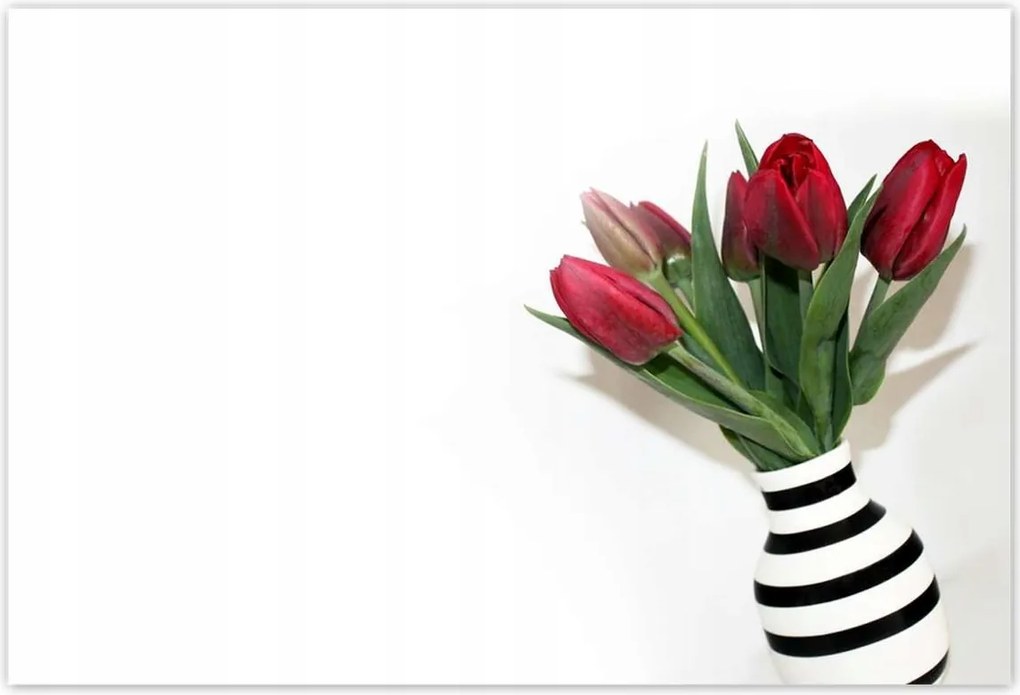 Poszterek 155x105 Csíkos váza Tulipánok