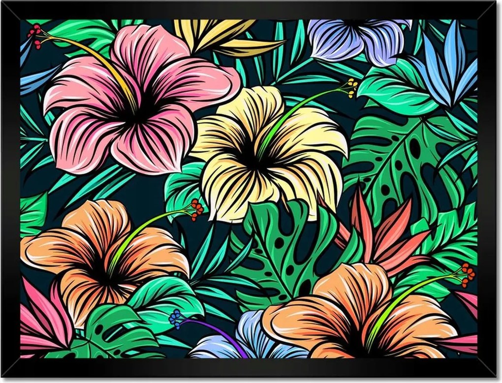 Poszter keretben 40x30 Monstera Zöld levél