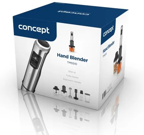 Concept TM5510 - Botmixer kiegészítőkkel 1500W/230V fekete/rozsdamentes