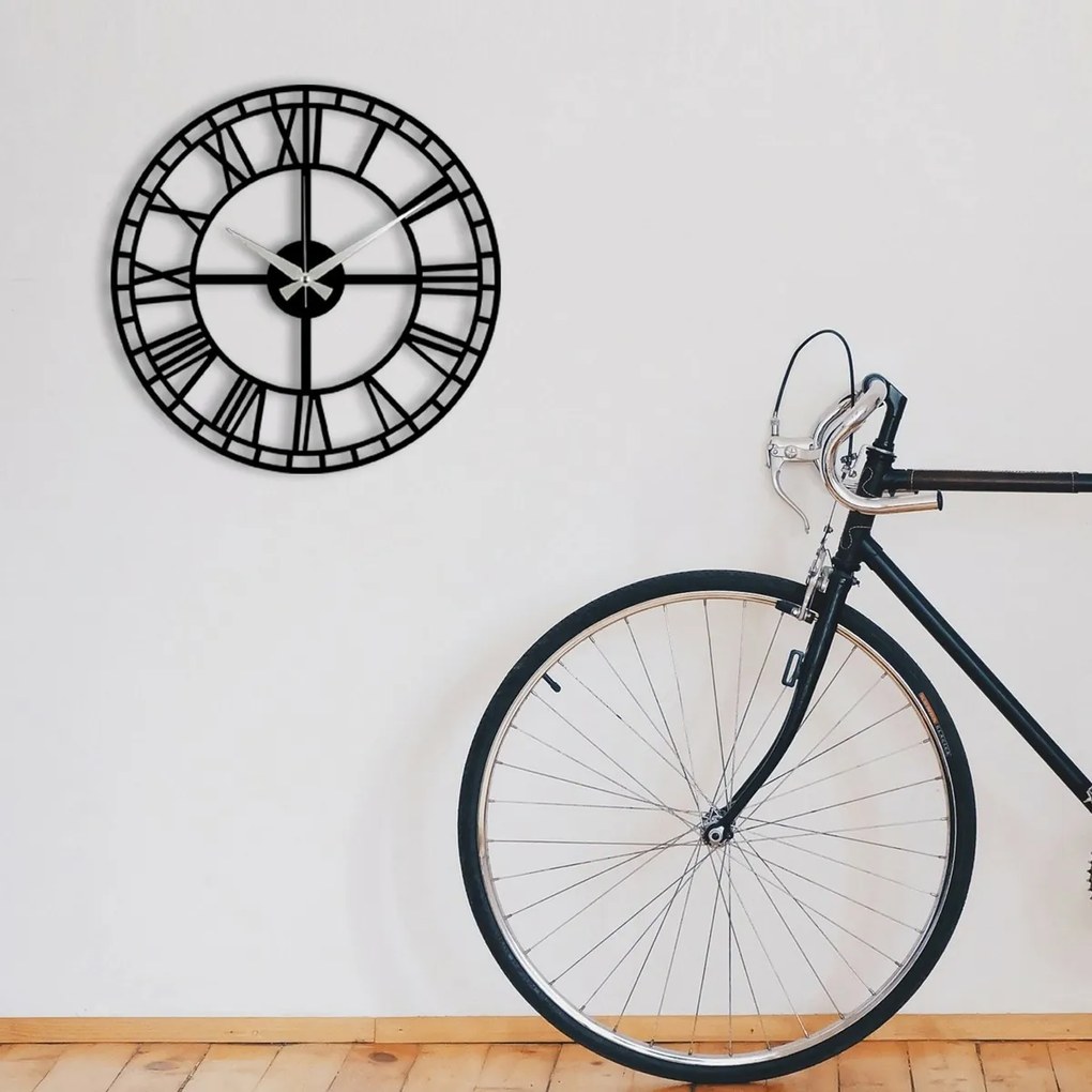 Falióra Enzoclock - S002 Fekete , 48 x 48 cm