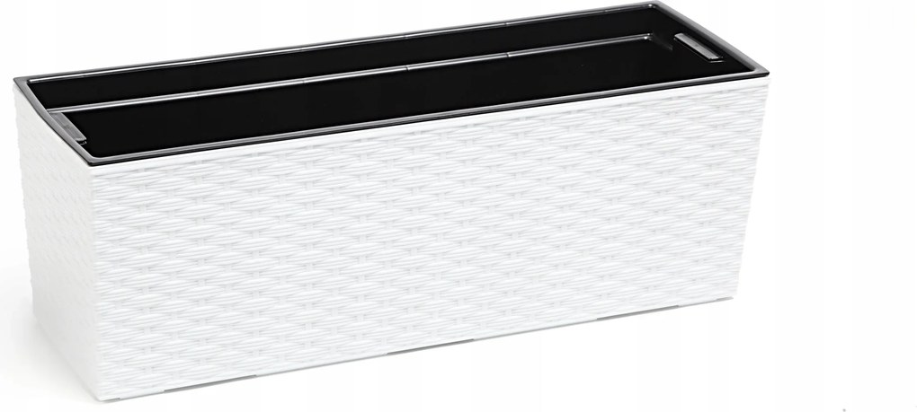 Begonia rattan láda 19x56x19,5 fehér