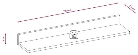 BRICK nappali szekrénysor fehér/fekete