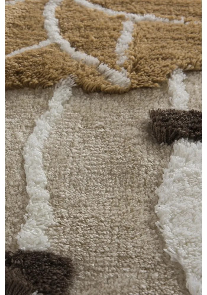 Világosbarna fürdőszobai kilépő szett 3 db-os 100x60 cm Ruya – Foutastic