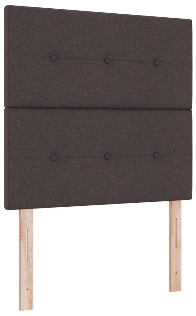 Box Spring Ágy Matrac Sötétbarna Kicsi Dupla Szövet