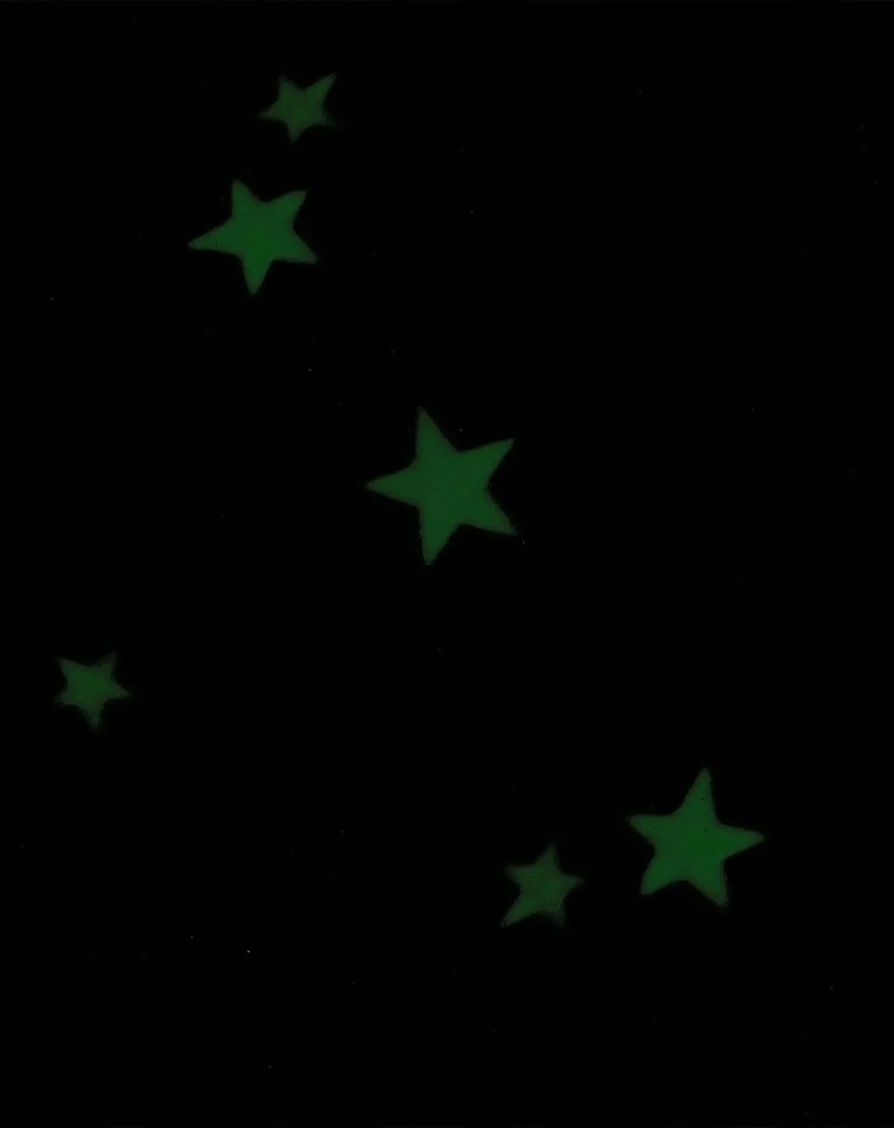 Sötétben világító pamut ágynemű babáknak MAGIC STARS kék Ágyneműhuzat mérete: 40 x 60 cm | 100 x 135 cm