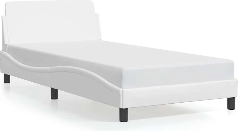 vidaXL fehér műbőr ágykeret Dover 100x203 cm