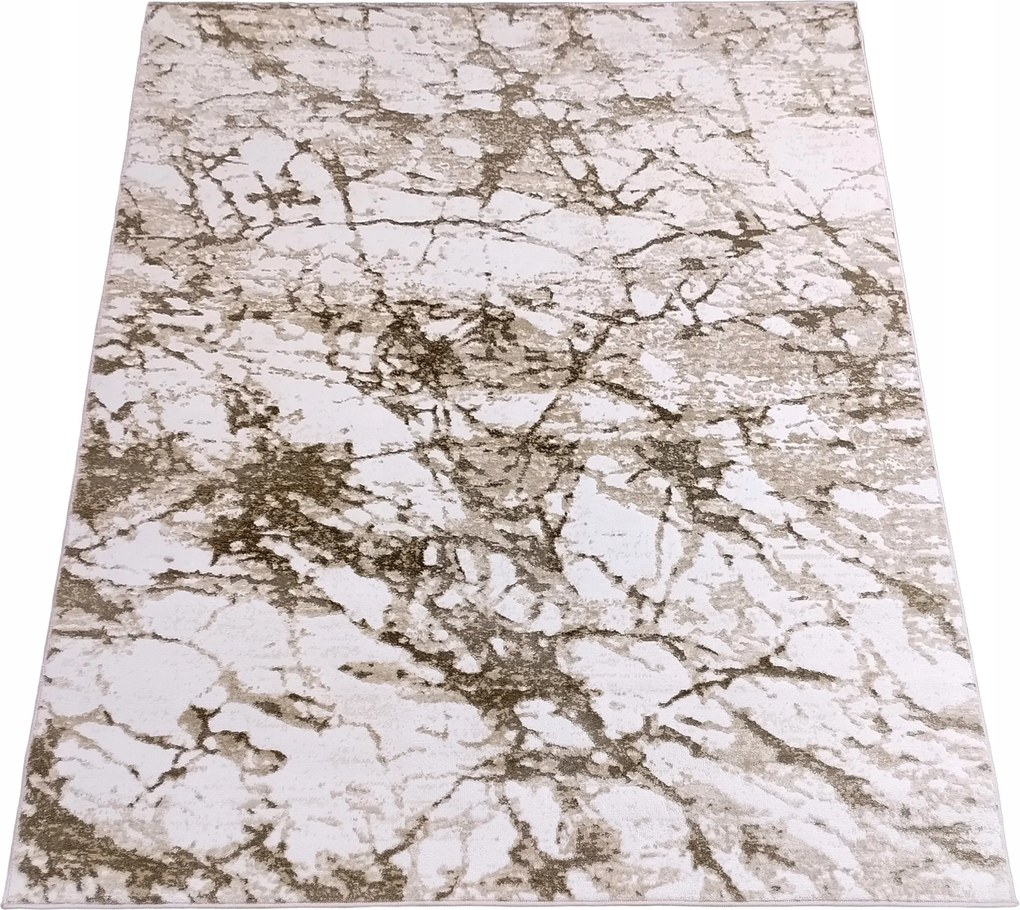 Szőnyeg 160x220 Modern Bézs Krém Barna Hálószoba Nappali Puha