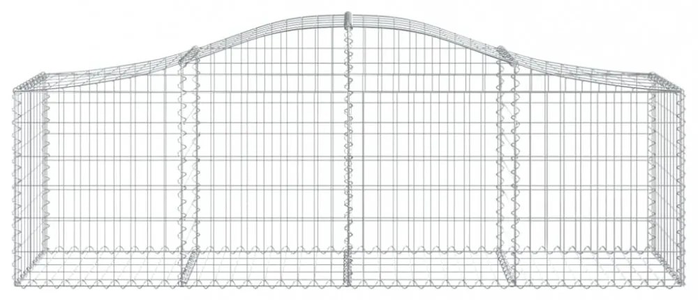 14 db íves horganyzott vas gabion kosár 200x50x60/80 cm