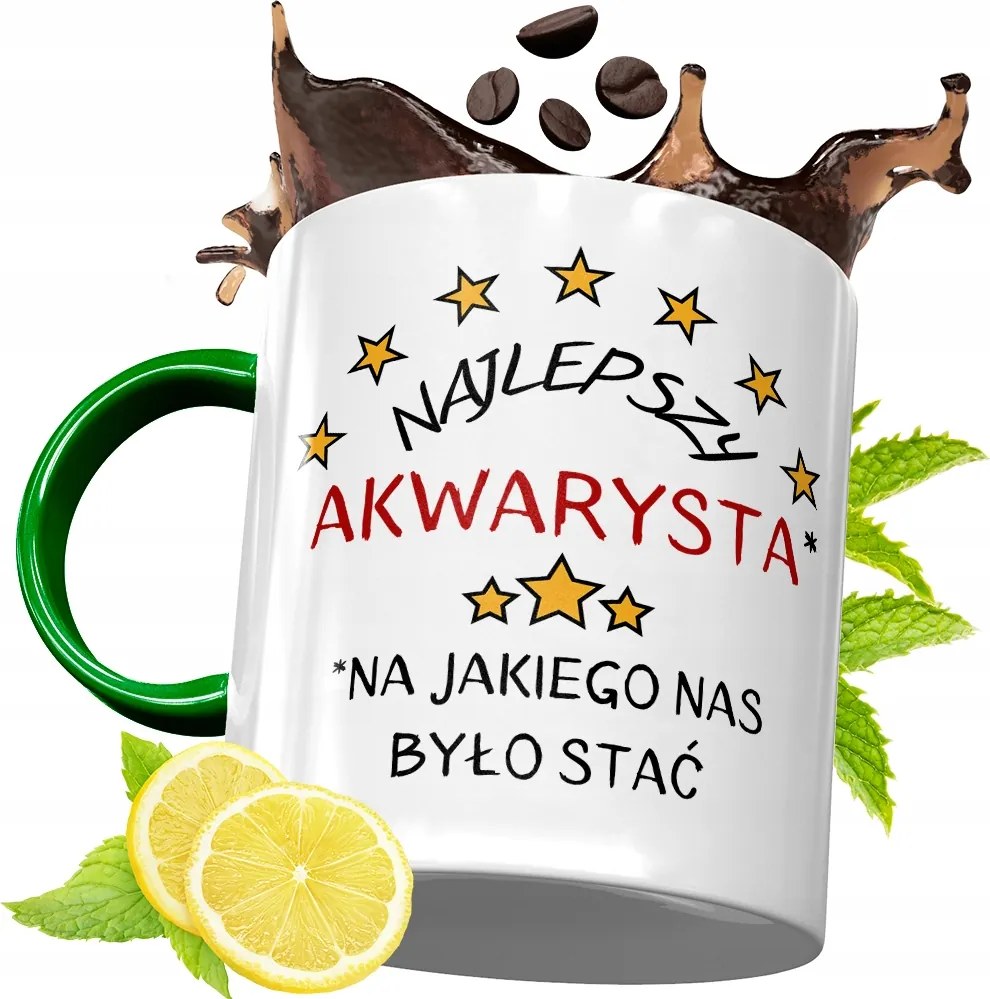 Zöld Bögre Akvarista Születésnapra Ajándék fényképes nyomtatással