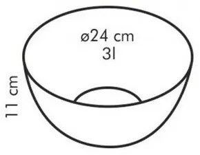 Tescoma GIRO 24 cm üvegtál