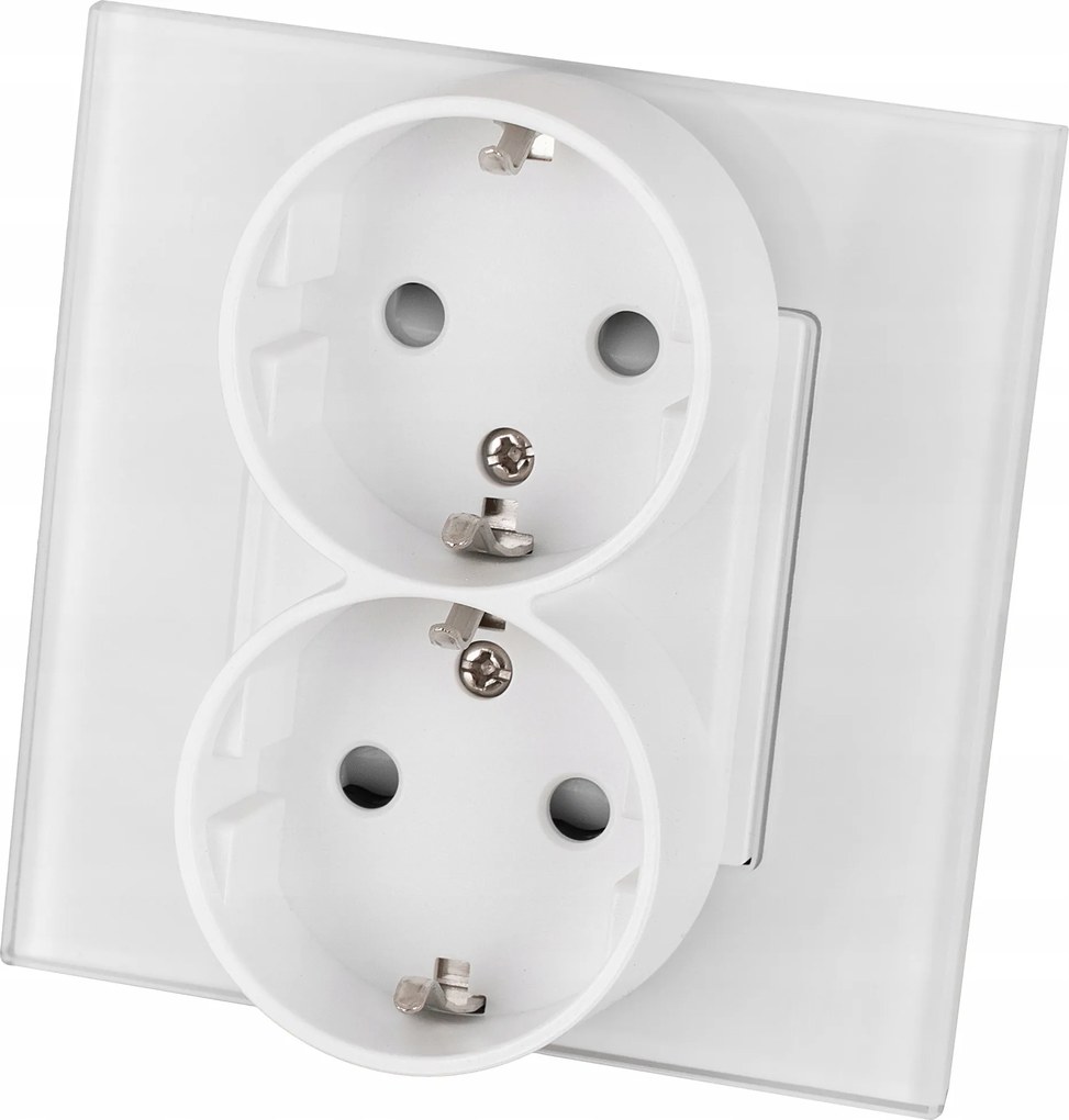 Dupla aljzat fehér Schuko szett Miuun kerettel