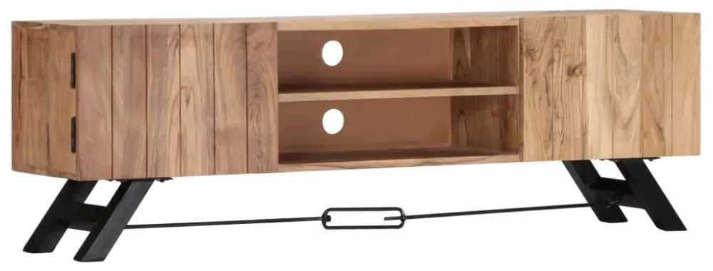vidaXL tömör akácfa TV-szekrény 140 x 30 x 45 cm