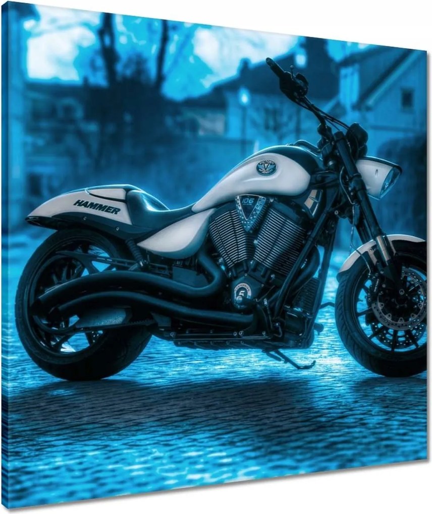 Vászonkép 60x60 Hammer türkiz Motor